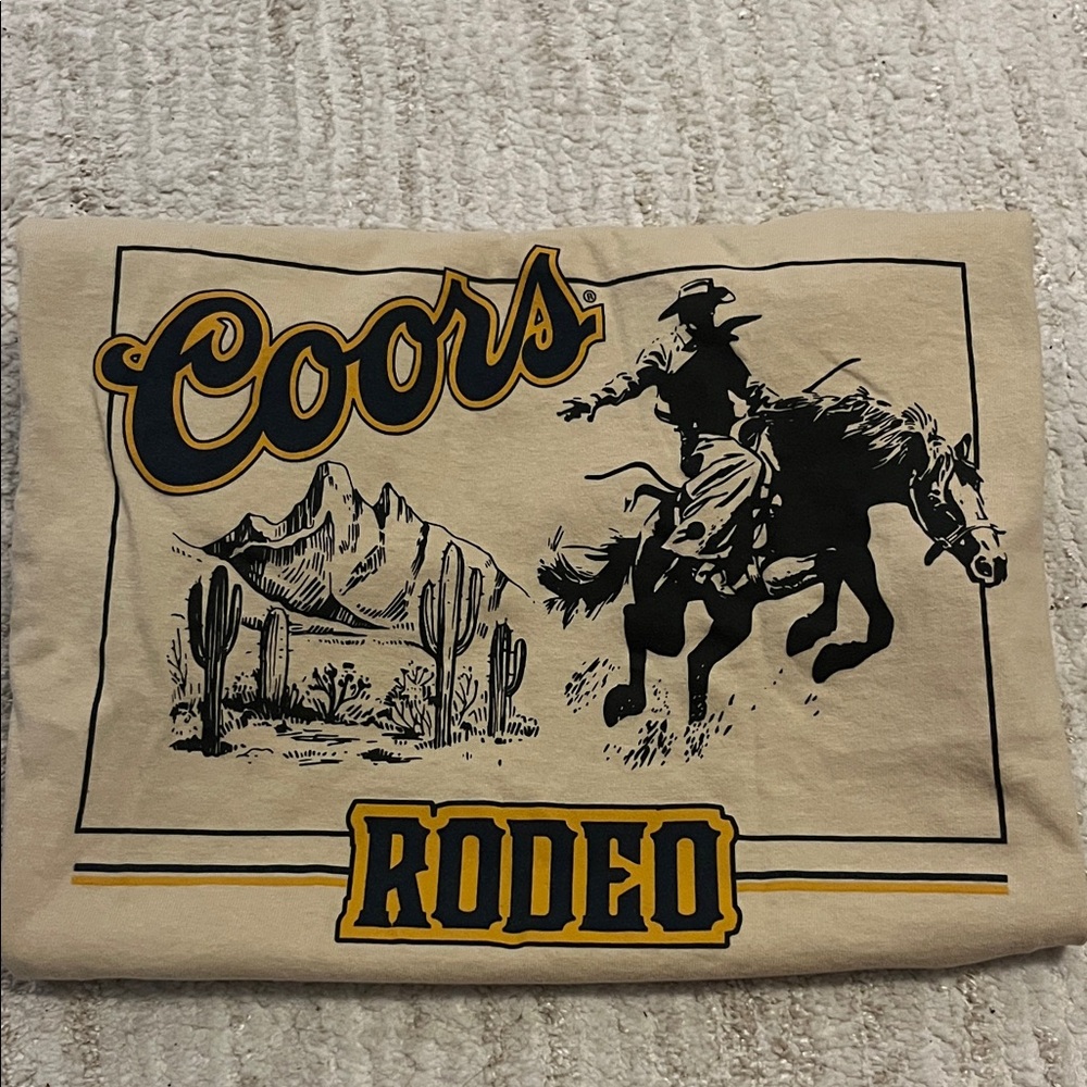 Coors Rodeo Graphic Tee - Tan Short Sleeve